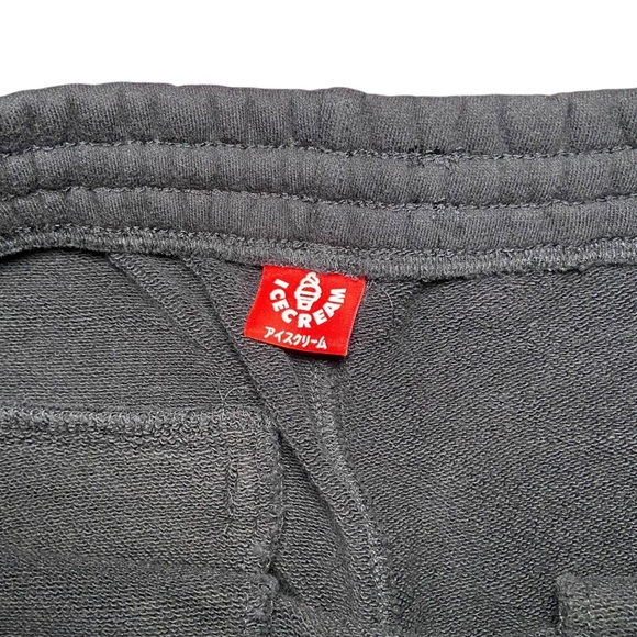 Ice Cream Snow Tops Sweatpant Joggers Black Small Cotton Tapered Lettering - Picture 7 of 10